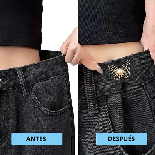 Hebilla Ajustable de Cintura – Mariposa con perla