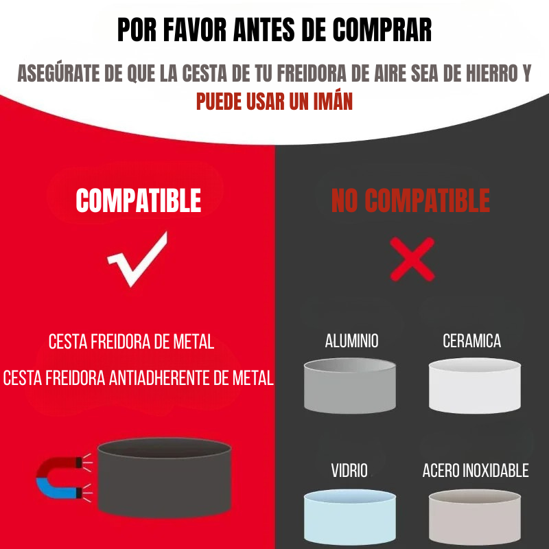 Imanes de Silicona para Freidora de Aire – Sujetapapeles de Horno Reutilizables y Anti-Deslizantes