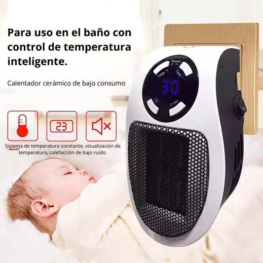 Calentador Eléctrico de Pared – Soplador de Aire Caliente para Habitación, Calefactor Compacto de Invierno