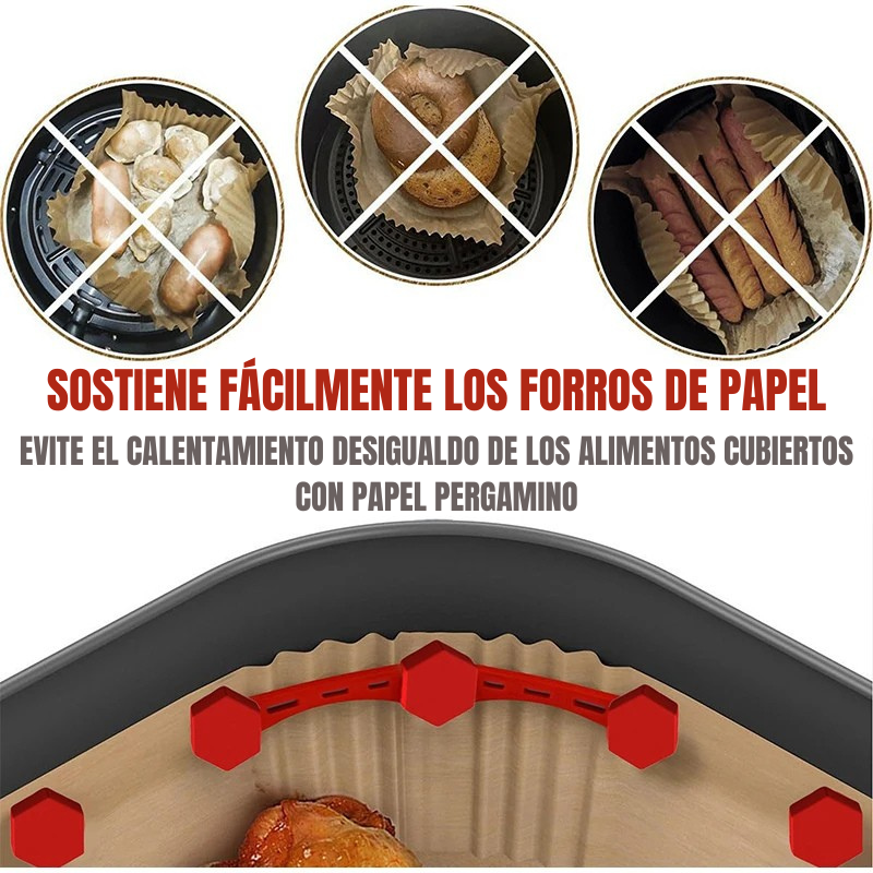 Imanes de Silicona para Freidora de Aire – Sujetapapeles de Horno Reutilizables y Anti-Deslizantes
