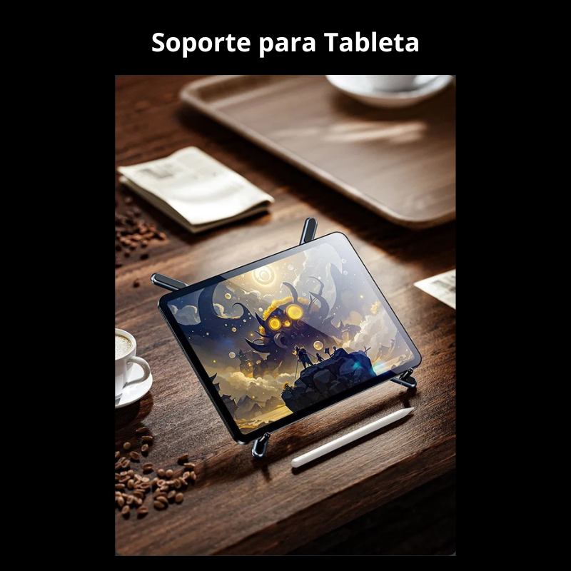 Soporte Portátil Magnético para Móvil y Tablet – Aluminio Resistente, Compacto y Fácil de Usar