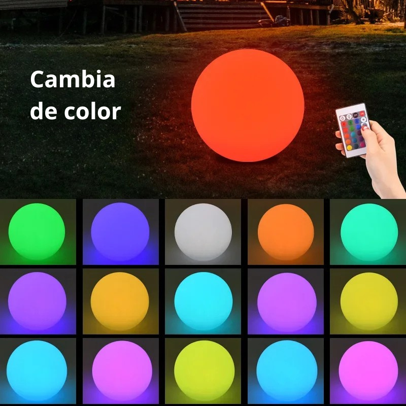 Luces LED de bola para jardín con control remoto