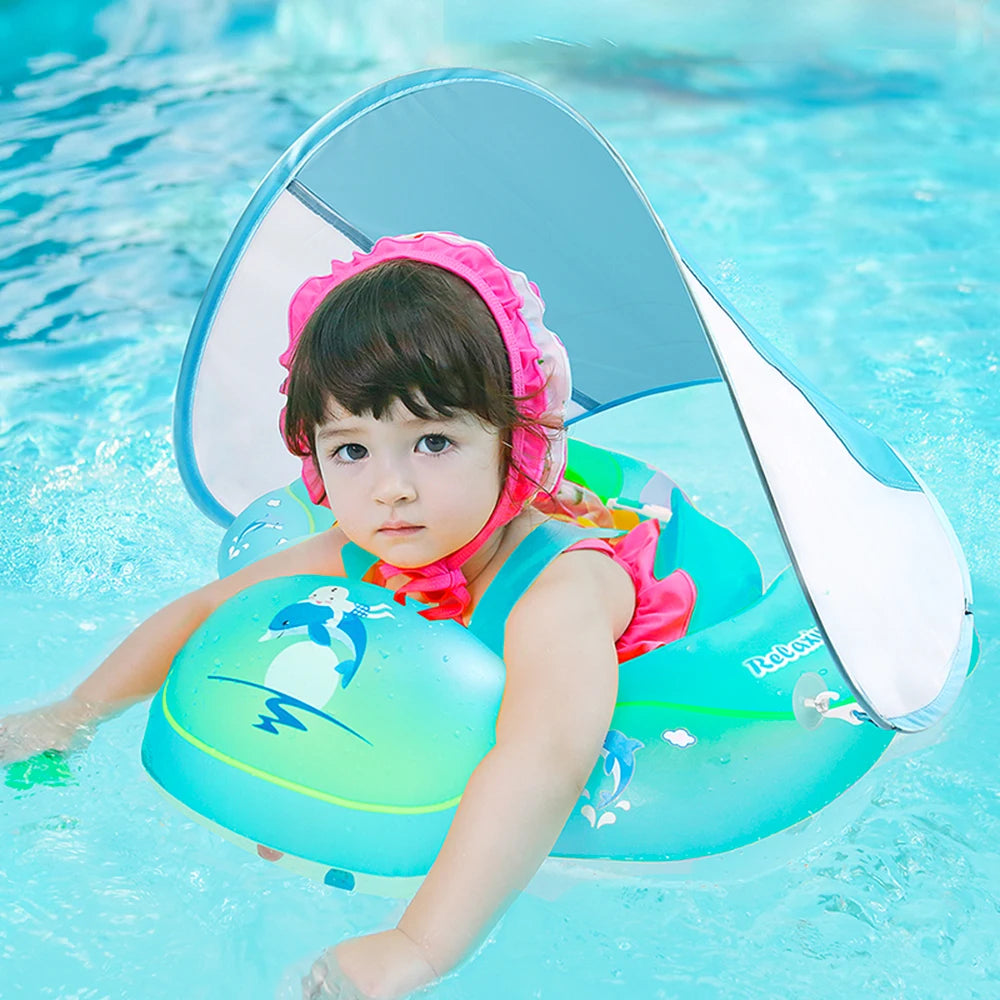 Flotador de natación inflable para bebé, flotador de cintura para el pecho