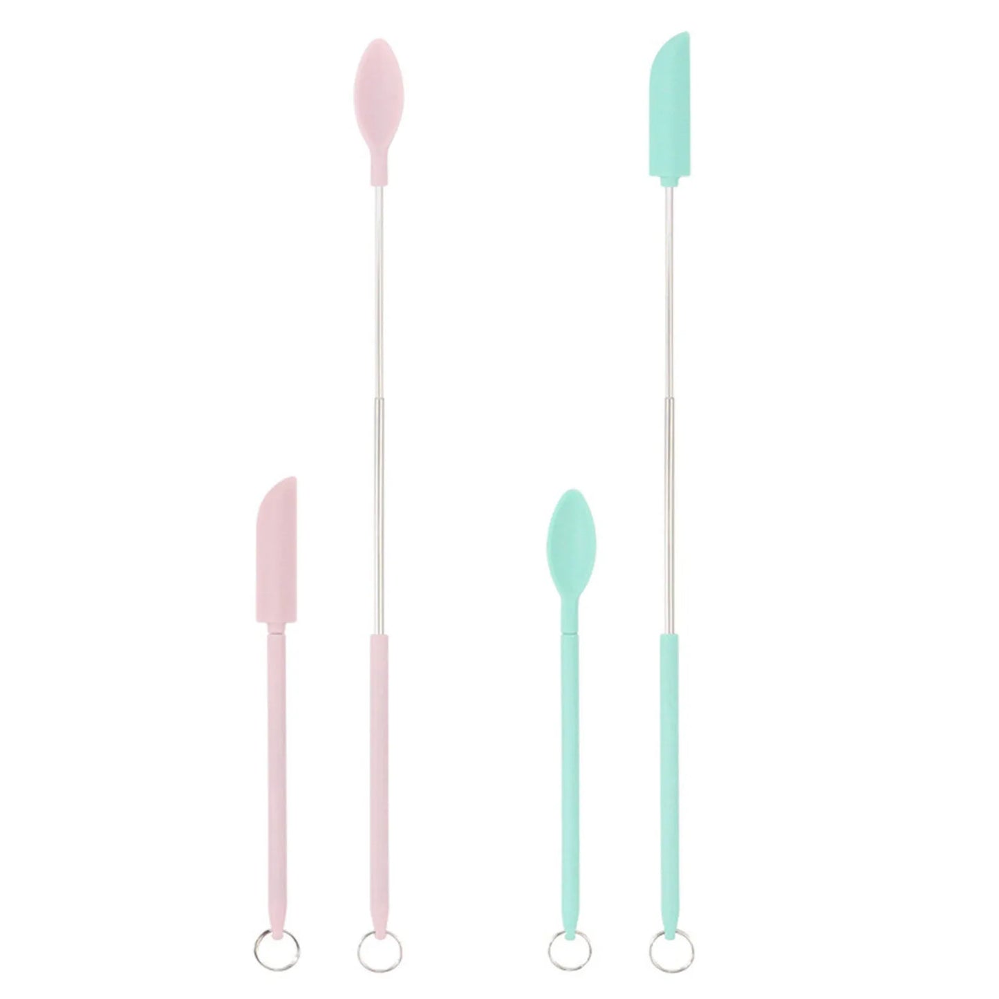 Mini Espátula Rascadora Retráctil de Silicona – Cuchara Telescópica para Frascos, Miel, Crema y Cosméticos