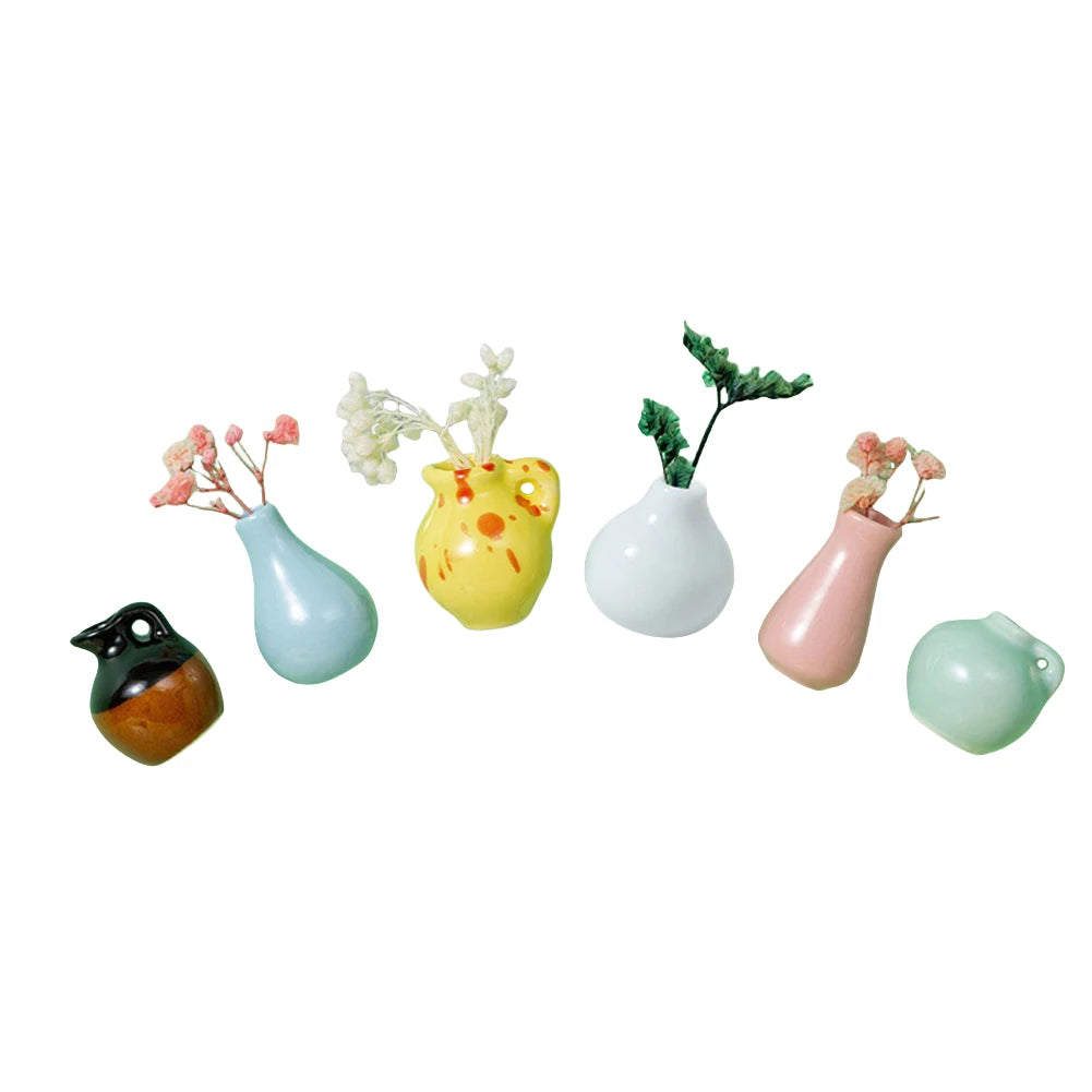 Mini Jarrón de Cerámica Magnético – Decoración DIY para nevera o escritorio
