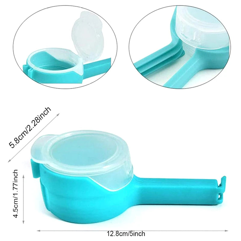 Paquete de 4 clips duraderos para bolsas con boquilla