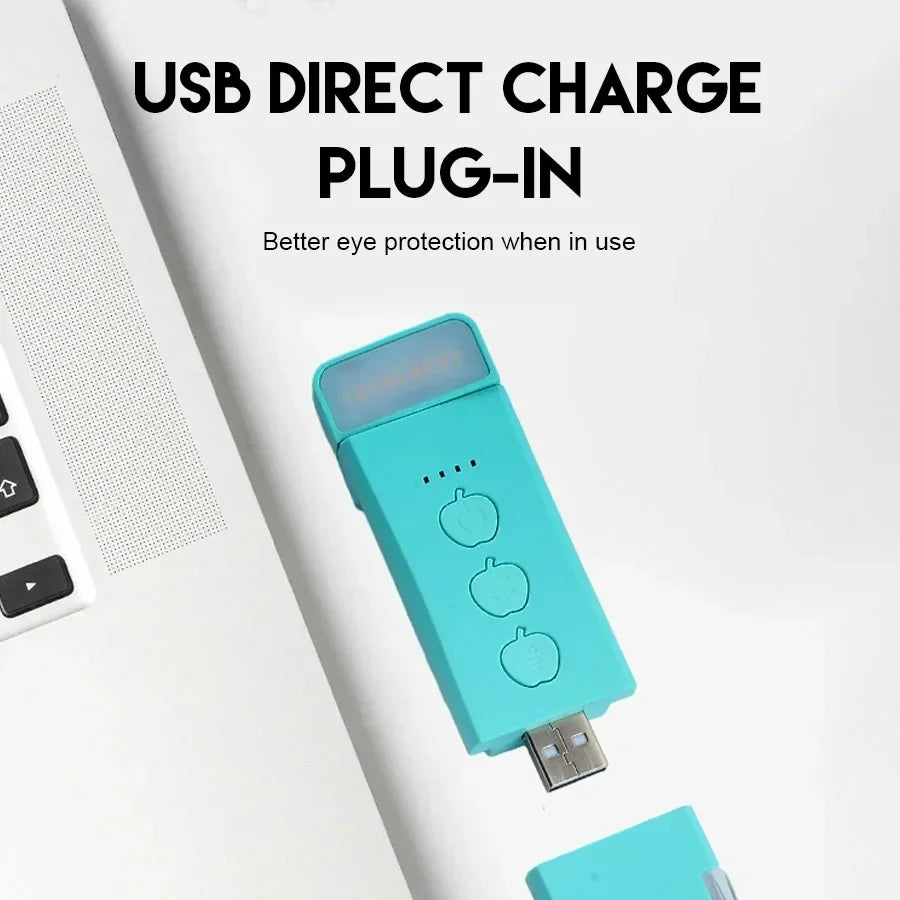 Luz de Lectura Recargable USB – Clip-On 3 modos de color (1800 K‑6000 K) y 5 niveles de brillo