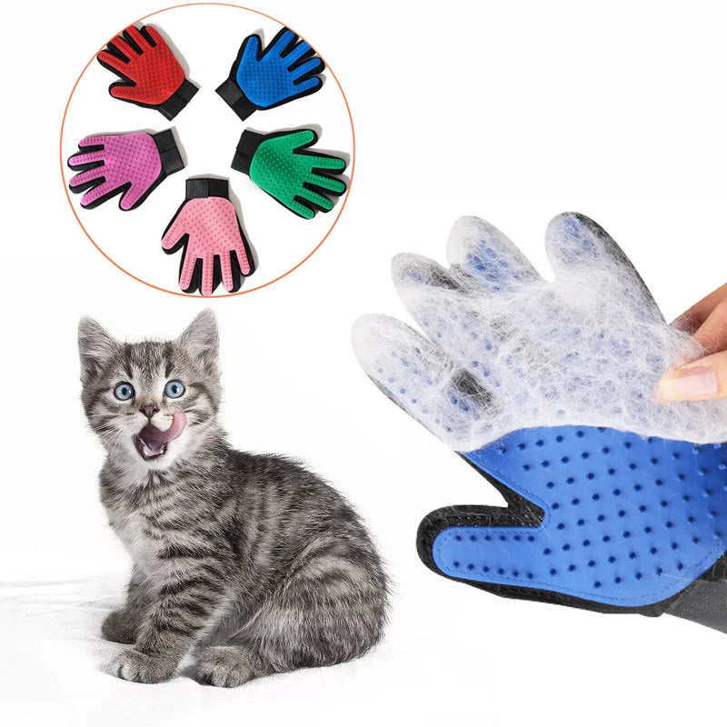 Guante cepillo para mascotas, limpieza, masaje para animales