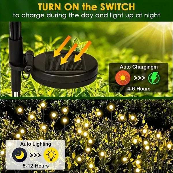 Luces solares para exteriores, para jardín, césped, paisaje