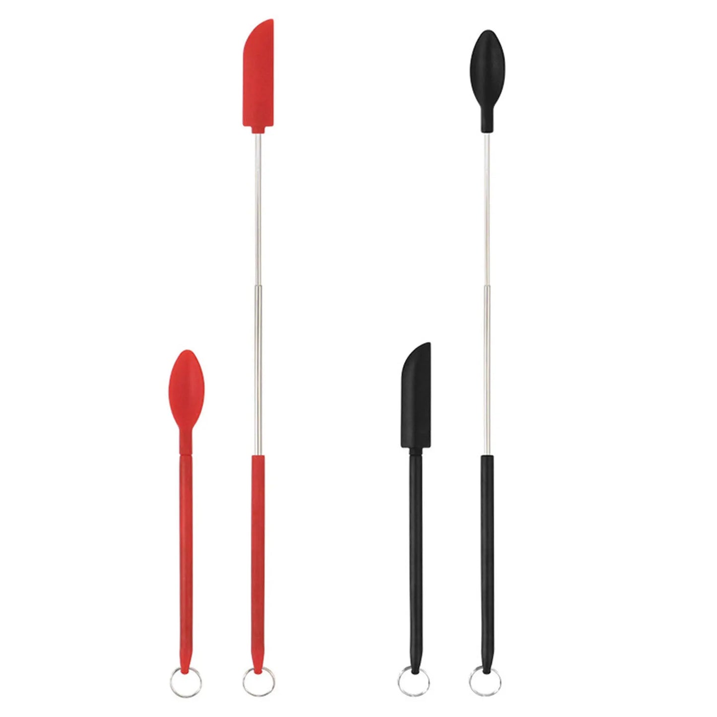 Mini Espátula Rascadora Retráctil de Silicona – Cuchara Telescópica para Frascos, Miel, Crema y Cosméticos