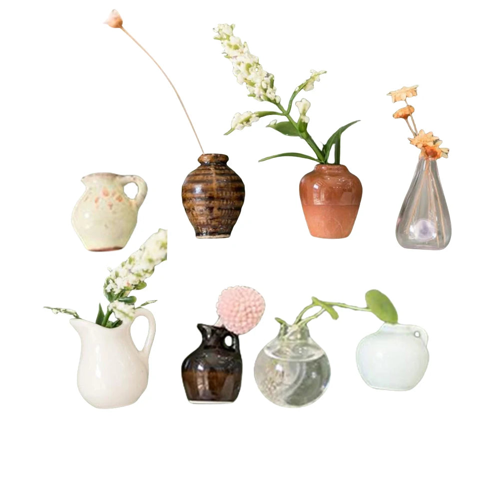 Mini Jarrón de Cerámica Magnético – Decoración DIY para nevera o escritorio