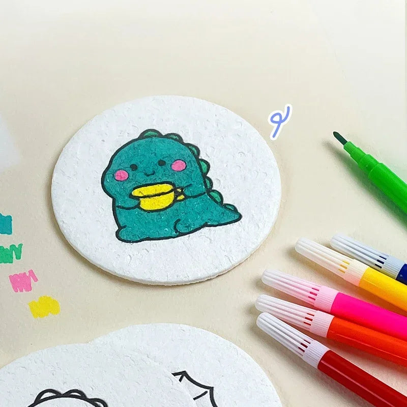 10 piezas de espuma, papel de dibujo artístico 3D mágico, juguete educativo para niños.