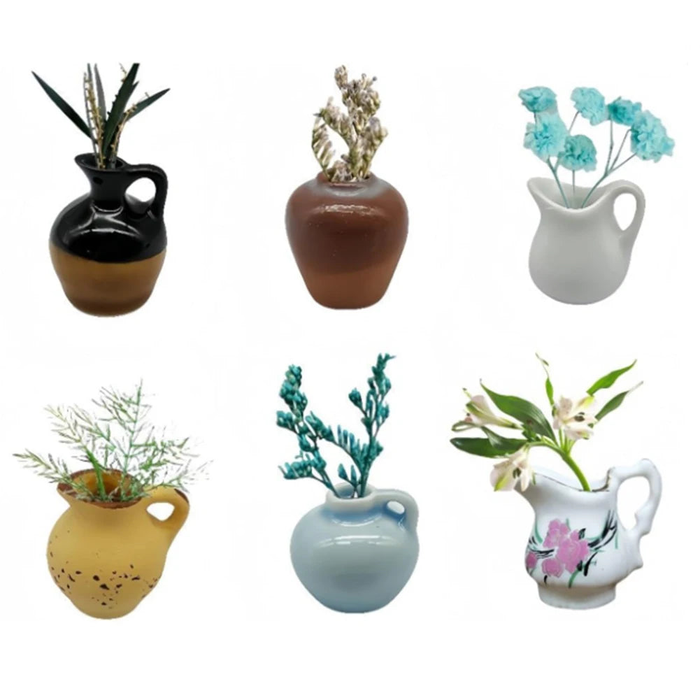 Mini Jarrón de Cerámica Magnético – Decoración DIY para nevera o escritorio