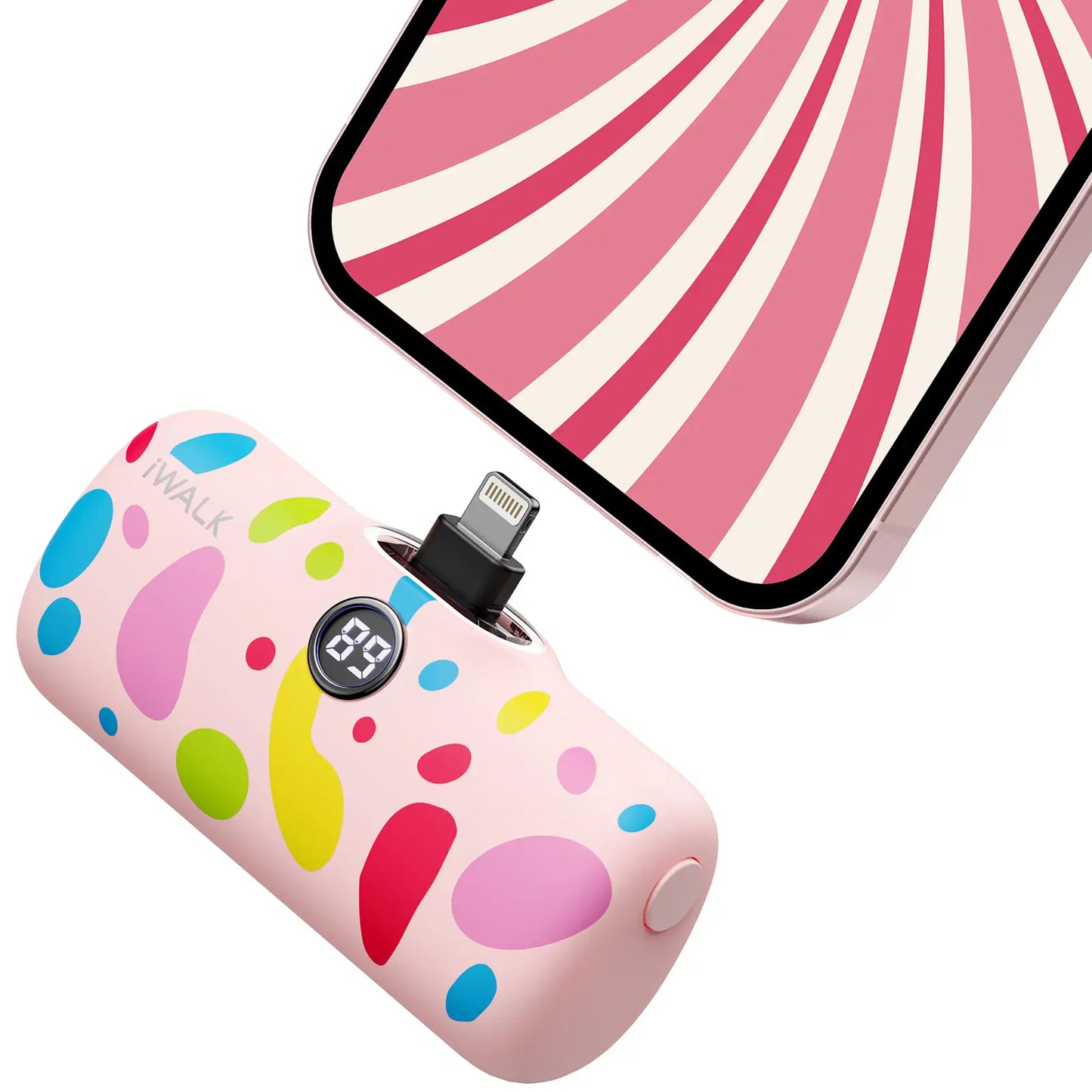 Cargador portátil iWALK Capsule con patrón colorido