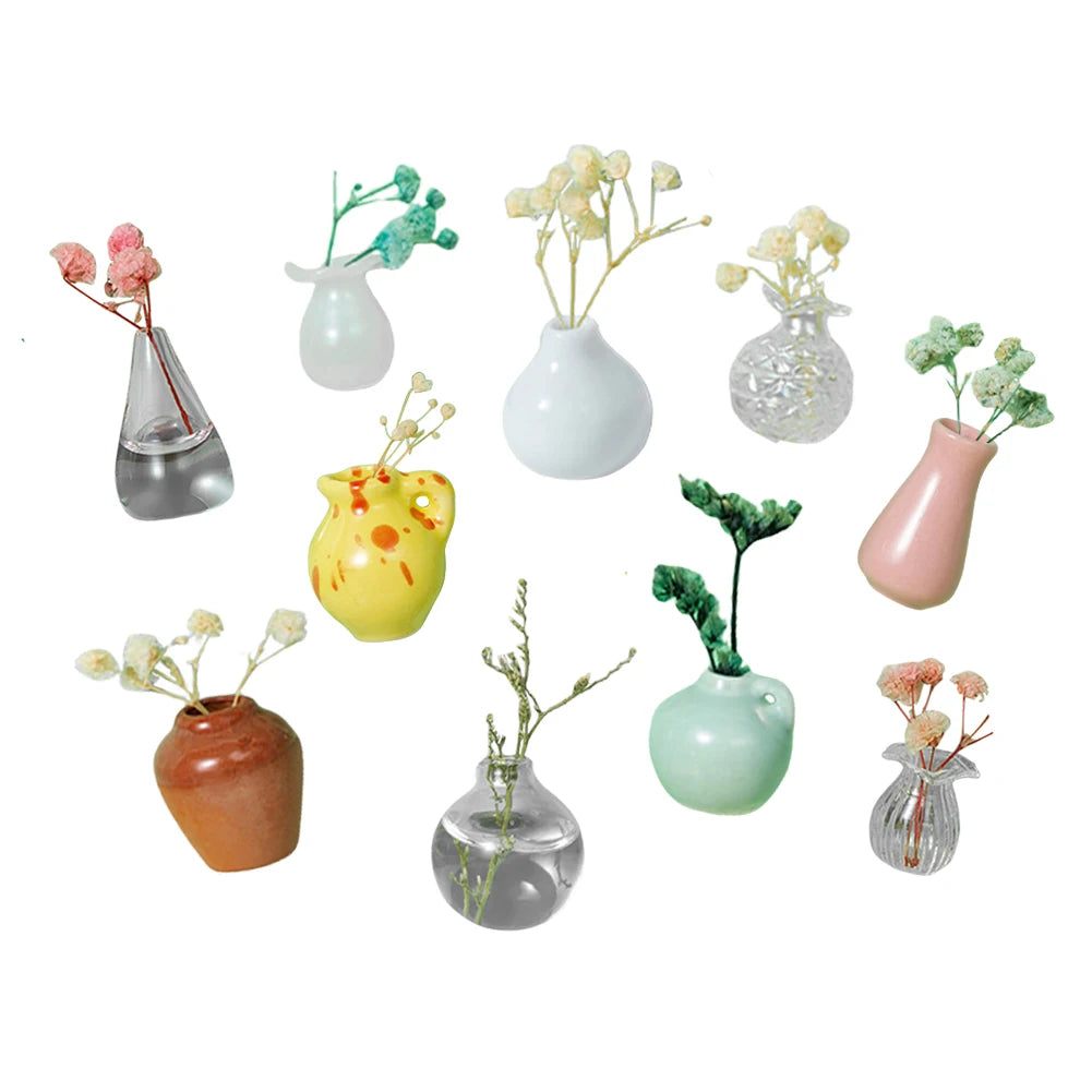 Mini Jarrón de Cerámica Magnético – Decoración DIY para nevera o escritorio