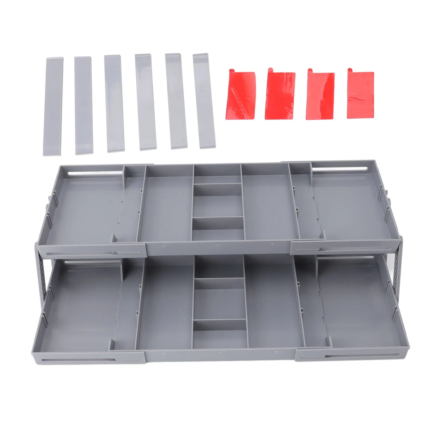 Organizador de cajones, extensible, plegable - GRIS