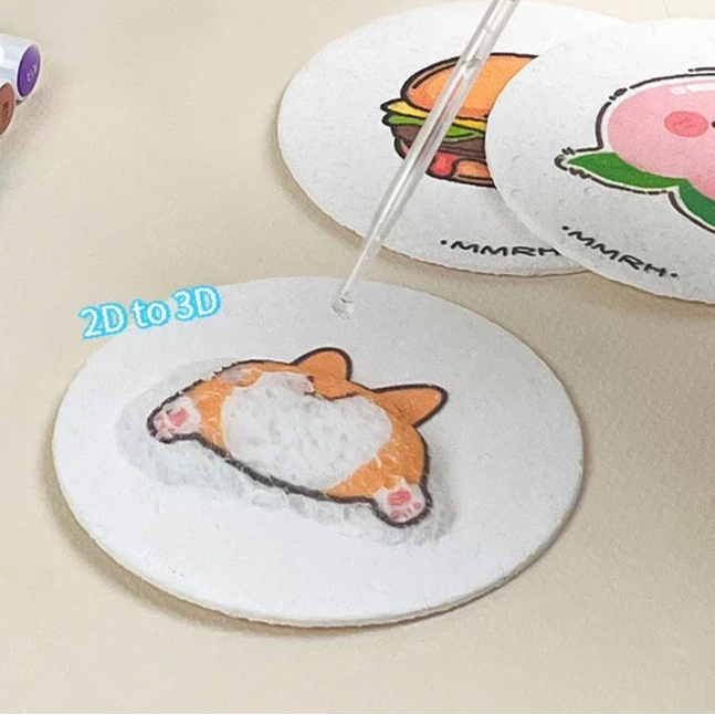 10 piezas de espuma, papel de dibujo artístico 3D mágico, juguete educativo para niños.