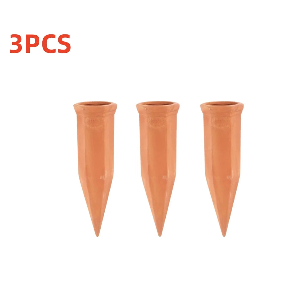 Sistema de riego automático por goteo de 3 piezas con punta de cerámica para riego automático de plantas de flores, invernaderos y jardines.