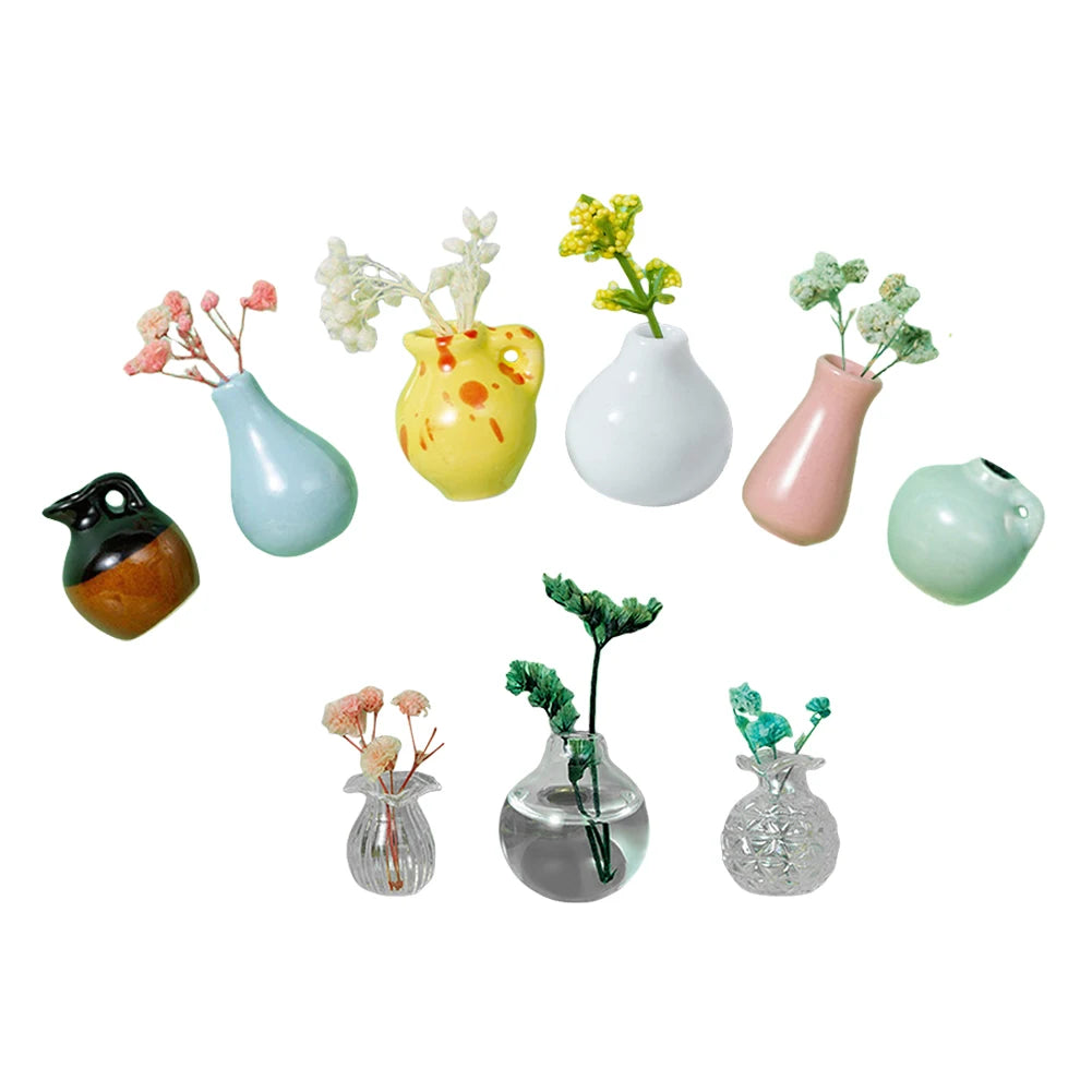 Mini Jarrón de Cerámica Magnético – Decoración DIY para nevera o escritorio