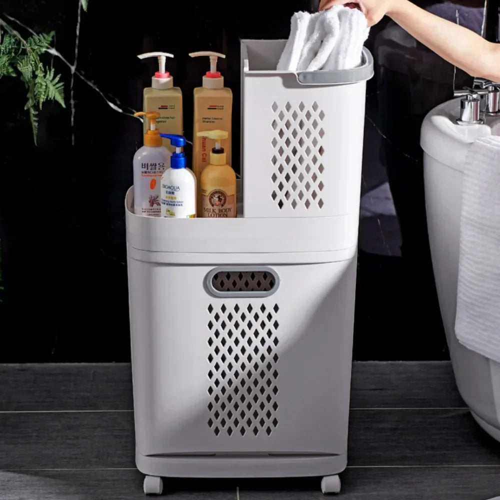Cesta con ruedas para ropa sucia