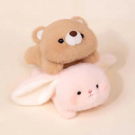 Soporte de Muñeca de Felpa Kawaii – Almohadilla Rellenable para Escritorio con Ratón, Conejo, Panda o Nutria