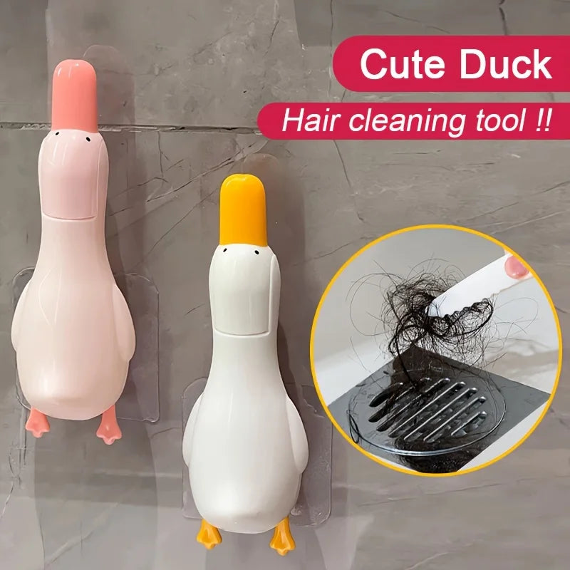 Pinza 2 en 1 con clip de limpieza y diseño de doble cabezal en forma de pato