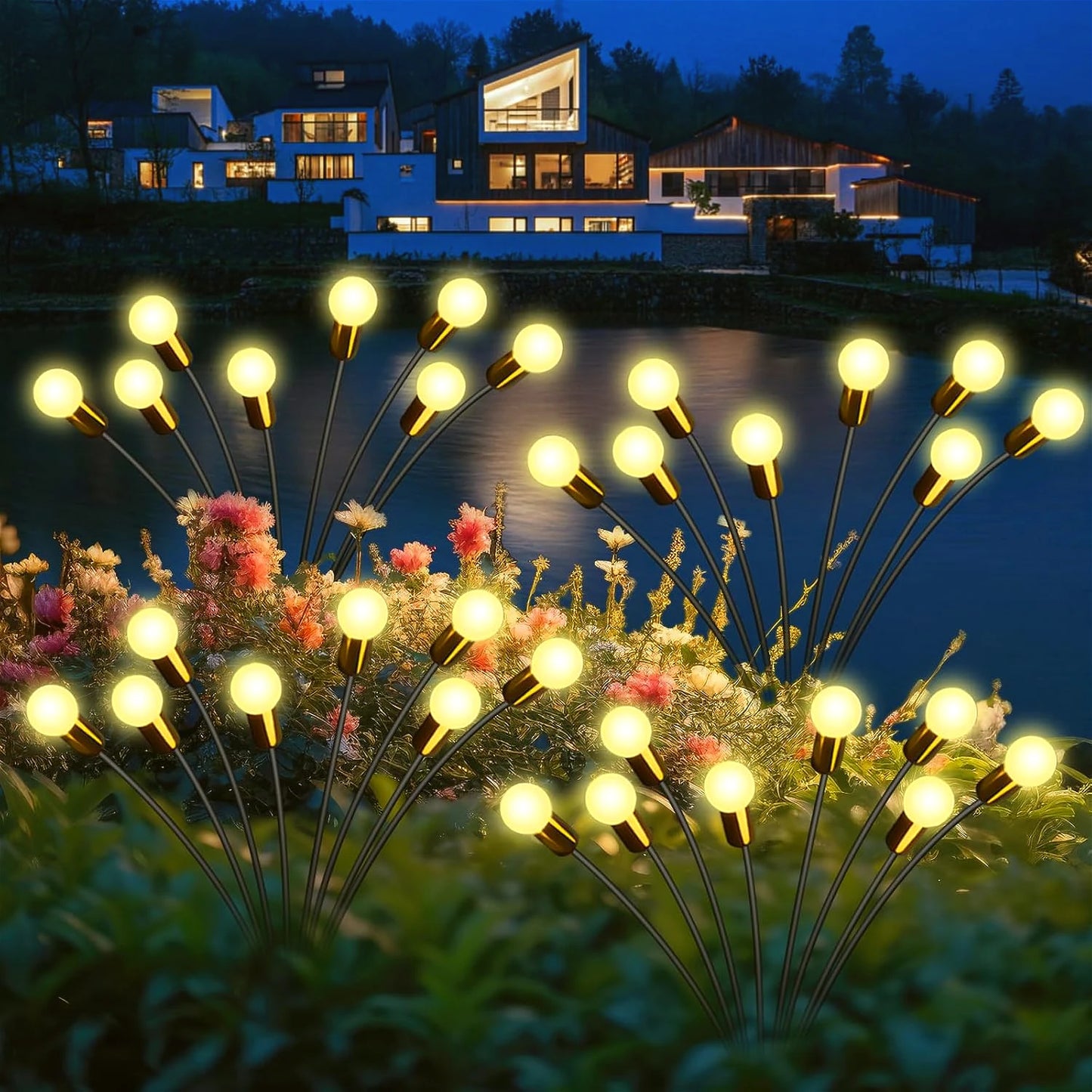 Luces solares para exteriores, para jardín, césped, paisaje