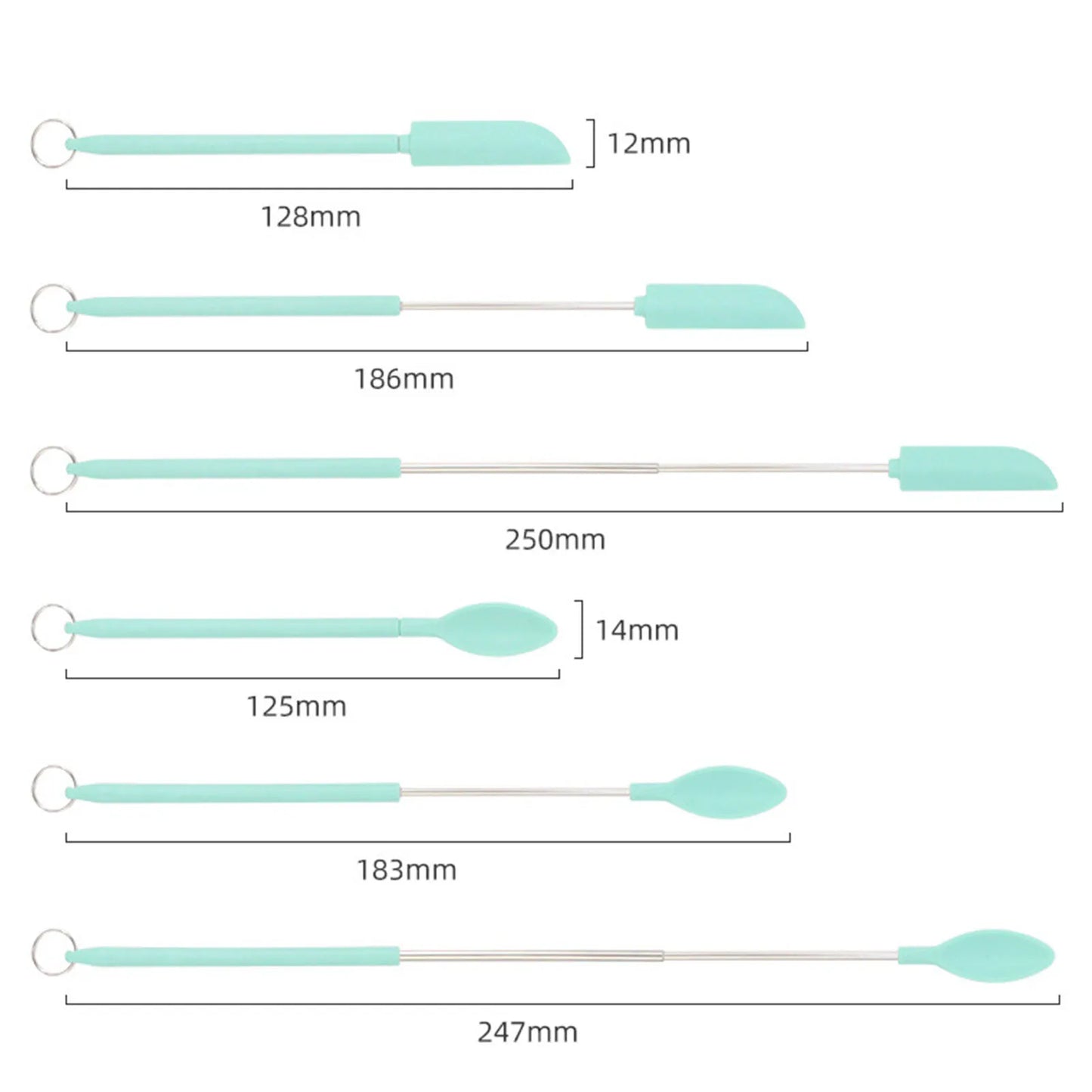 Mini Espátula Rascadora Retráctil de Silicona – Cuchara Telescópica para Frascos, Miel, Crema y Cosméticos