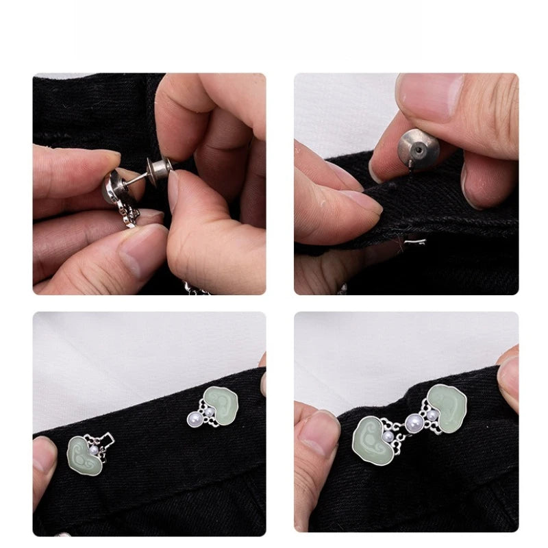 Hebilla Ajustable de Cintura – Perlas