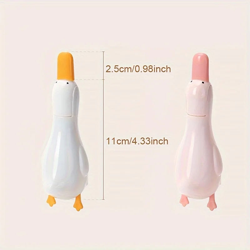 Pinza 2 en 1 con clip de limpieza y diseño de doble cabezal en forma de pato