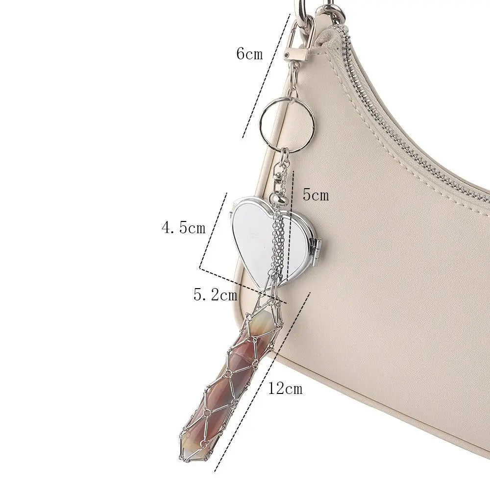 Porta Labial con Espejo Integrado – Estuche Elegante de Colgar para Labiales