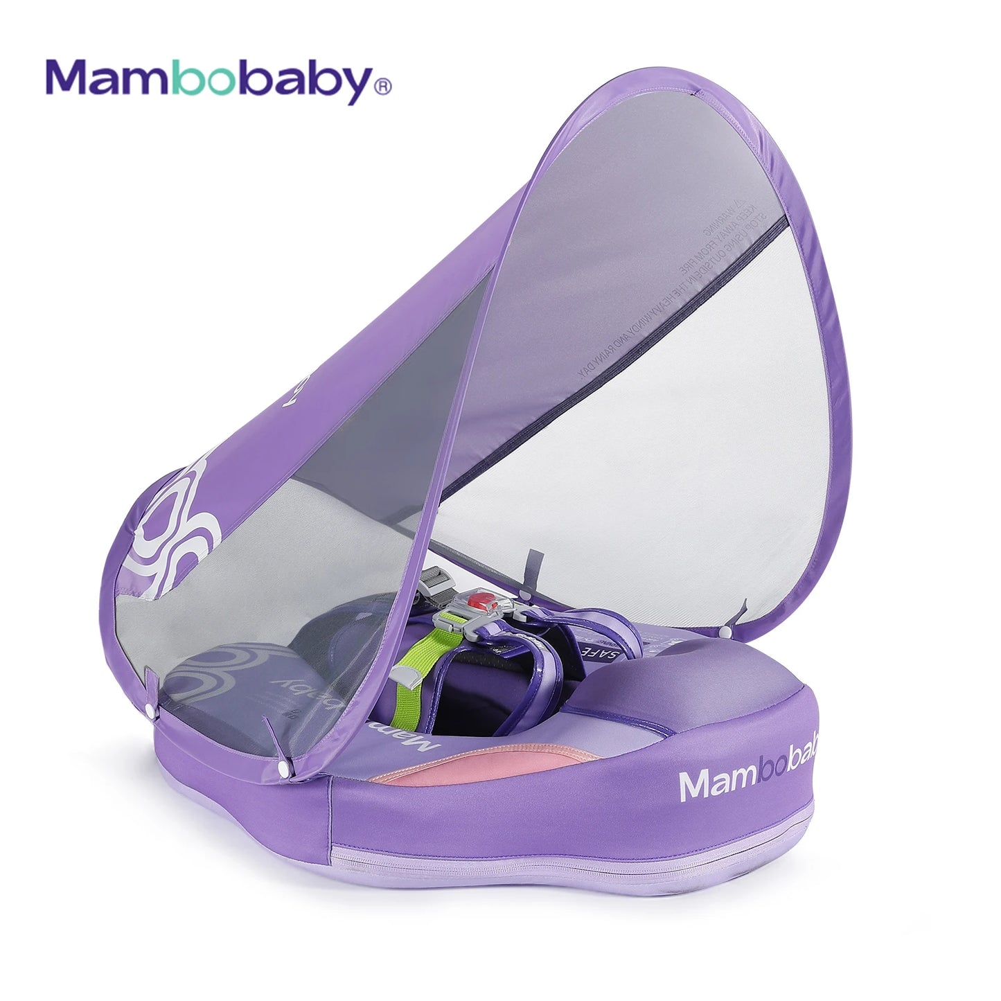 Flotador Mambobaby no inflable para bebé, con dosel, para la cintura y el pecho