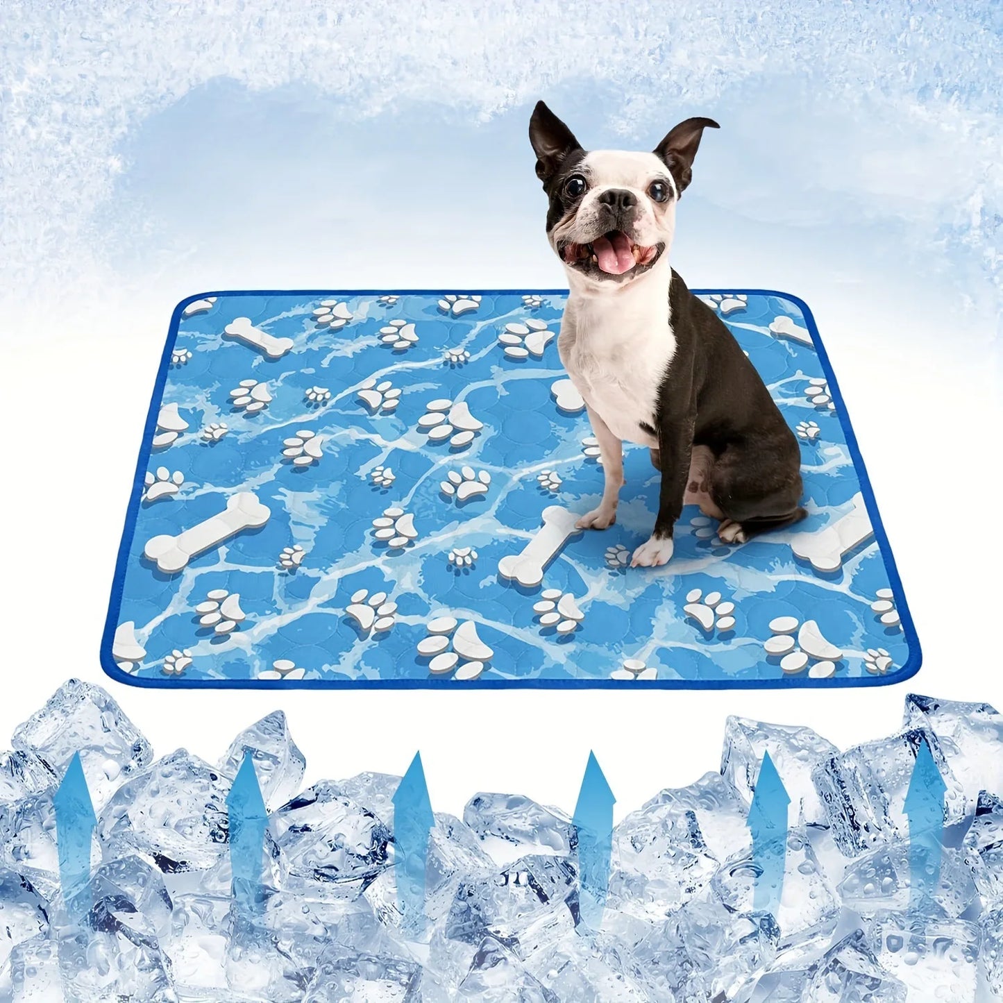 Almohadilla de hielo grande para mascotas de 77 x 100 cm