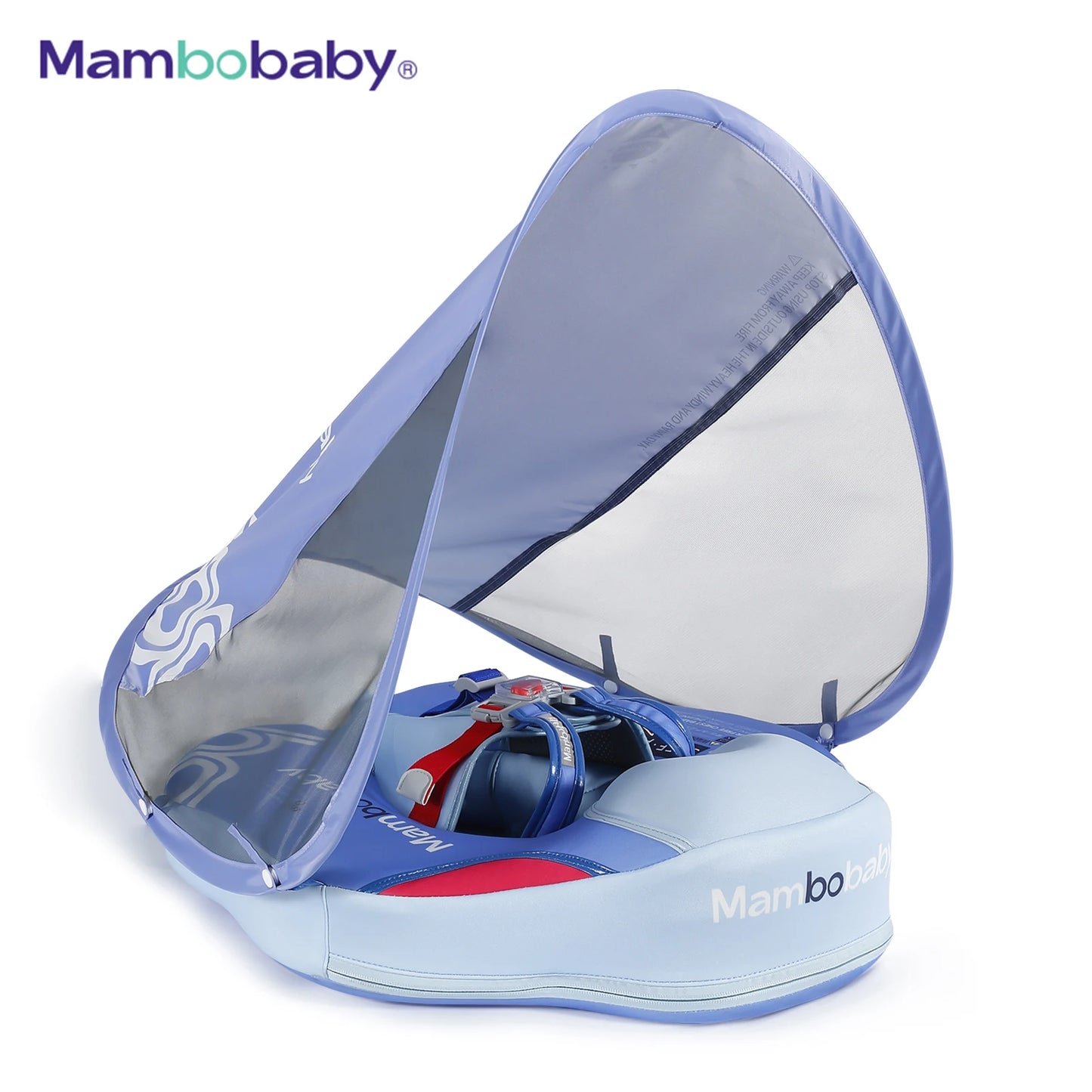 Flotador Mambobaby no inflable para bebé, con dosel, para la cintura y el pecho