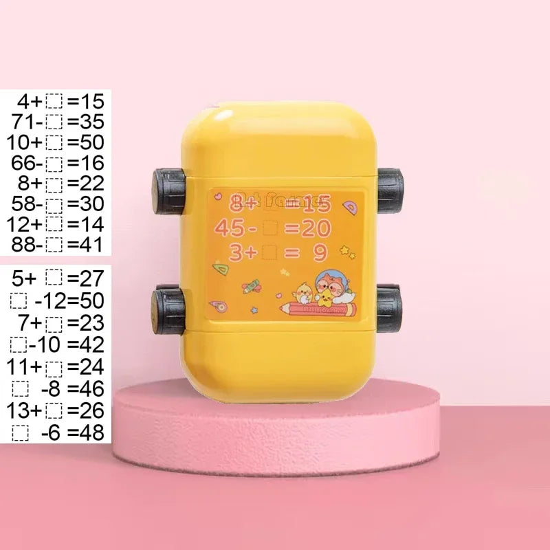 Sello Rodillo 2 en 1 para Matemáticas – Multiplicación, División, Sumar, Restar