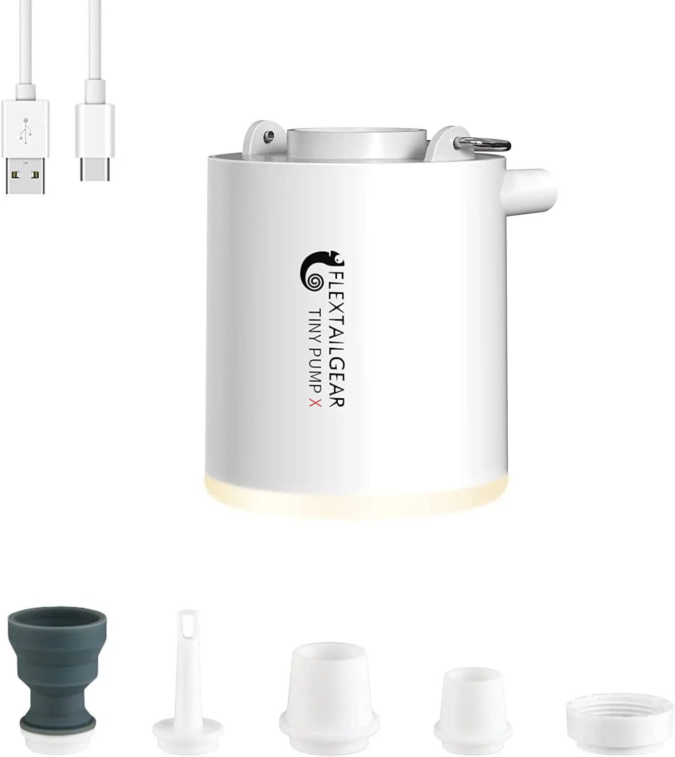Bomba de aire portátil para camping con batería de 1300 mAh, recargable