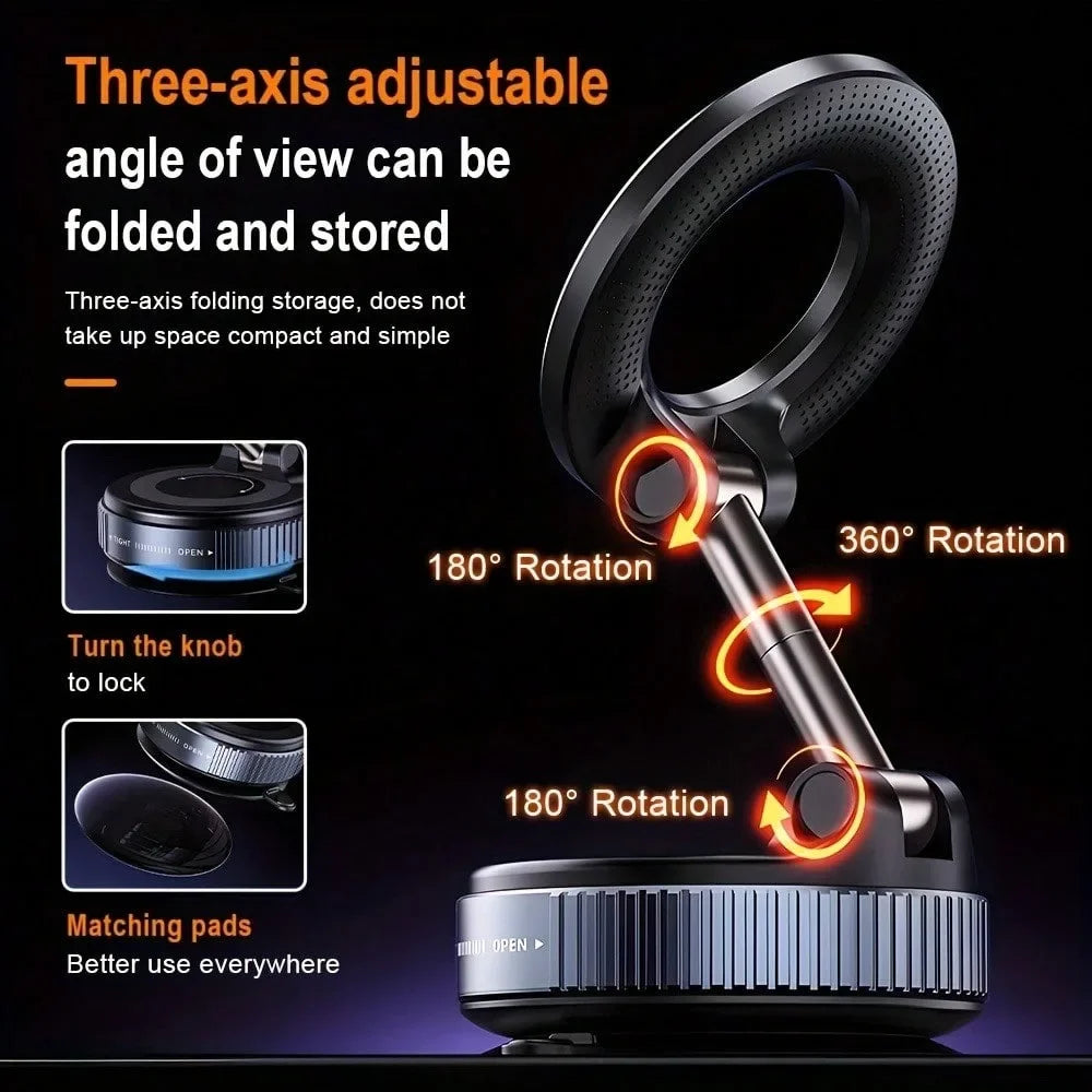 Soporte magnético ultrarresistente 360° con ventosa