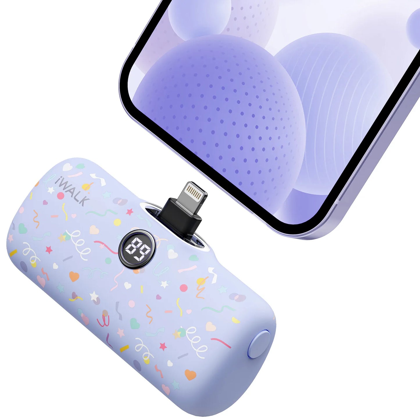 Cargador portátil iWALK Capsule con patrón colorido