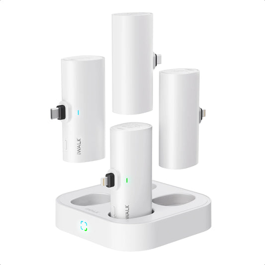 4 Estación de carga iWALK para cargadores portátiles de 4500 mAh, 4800 mAh y 5000 mAh