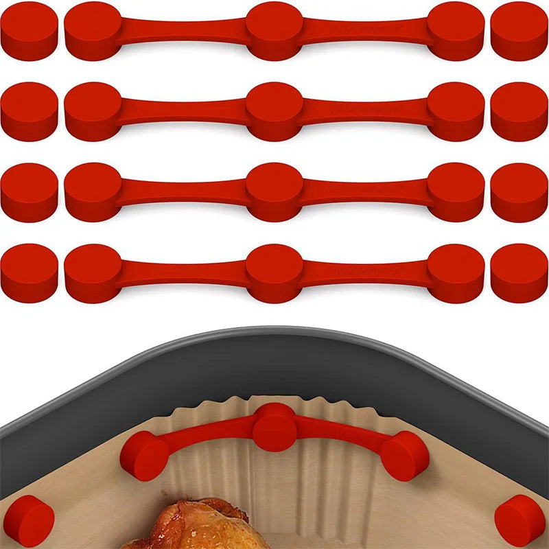 Imanes de Silicona para Freidora de Aire – Sujetapapeles de Horno Reutilizables y Anti-Deslizantes