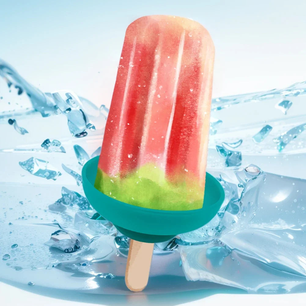 Soporte de silicona antigoteo para helado, reutilizable y portátil