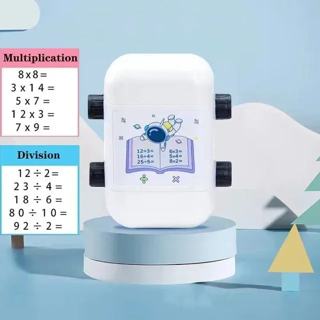 Sello Rodillo 2 en 1 para Matemáticas – Multiplicación, División, Sumar, Restar