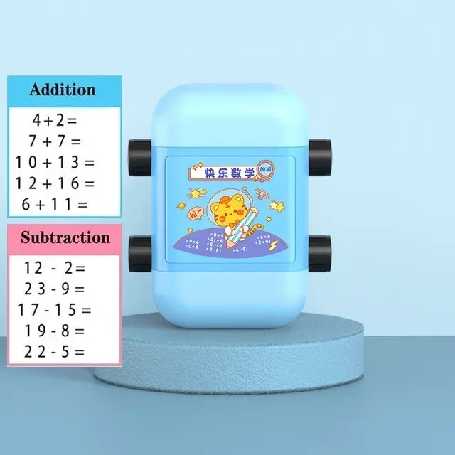 Sello Rodillo 2 en 1 para Matemáticas – Multiplicación, División, Sumar, Restar
