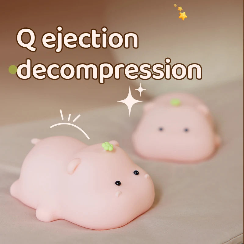 Conejito de Silicona Recargable – Lámpara Nocturna Táctil con Temporizador
