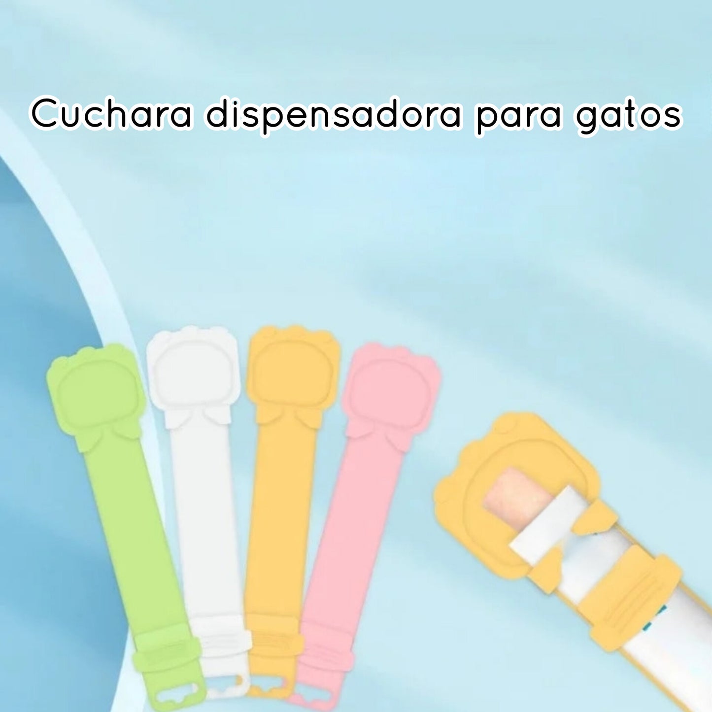 Cuchara dispensadora para gatos – Alimentación sin desorden, con colgador