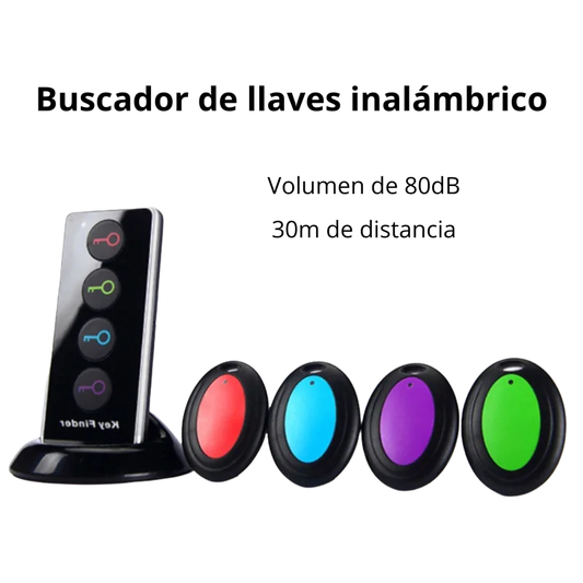 Buscador de Llaves Inalámbrico 4 en 1 – Localizador Antipérdida para Llaves, Teléfonos, Niños y Mascotas