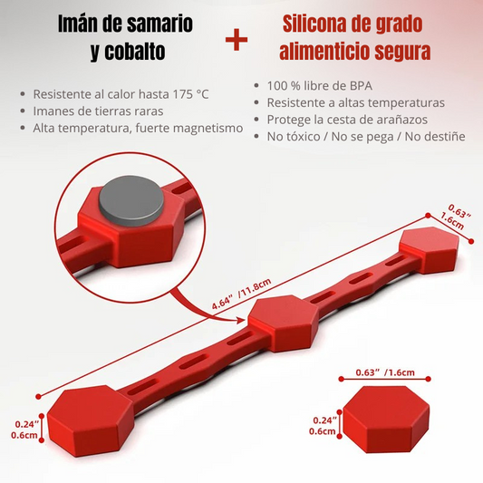 Imanes de Silicona para Freidora de Aire – Sujetapapeles de Horno Reutilizables y Anti-Deslizantes