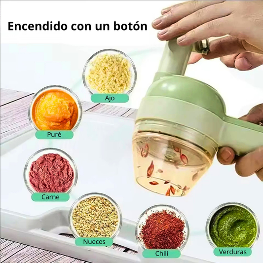Mini Procesador de Alimentos Profesional Inalámbrico – Triturador Eléctrico de Ajo con Múltiples Hojas