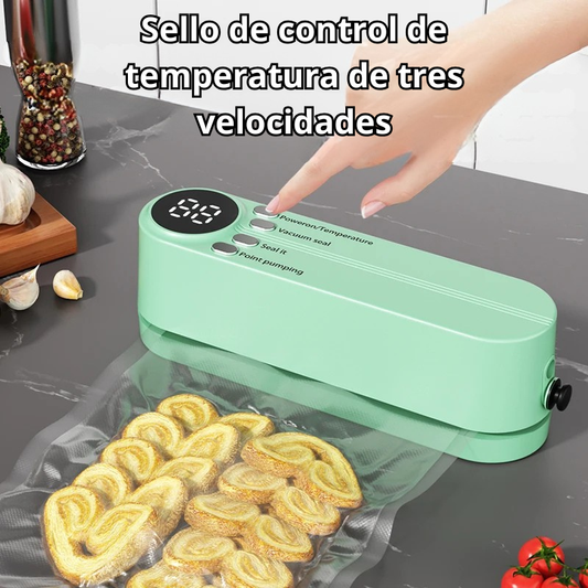 Mini Máquina de Sellado al Vacío Inalámbrica – Selladora Portátil Automática para Bolsas y Envasado de Alimentos USB