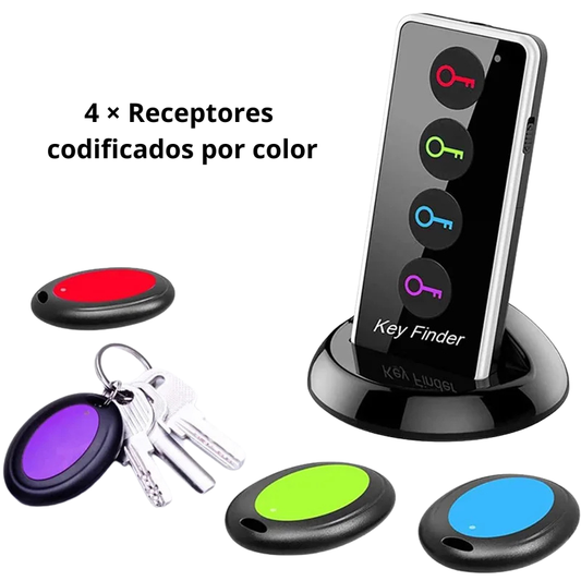 Buscador de Llaves Inalámbrico 4 en 1 – Localizador Antipérdida para Llaves, Teléfonos, Niños y Mascotas